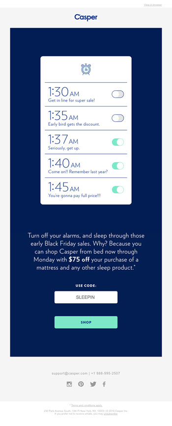 Email campaign for eCommerce content strategy