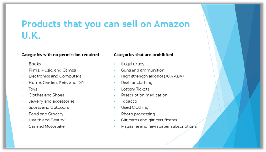 Amazon UK best selling product categories