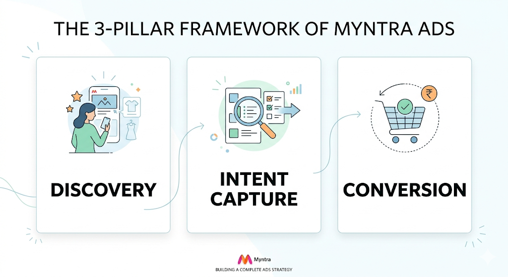 3 pillar framework of Myntra Ads