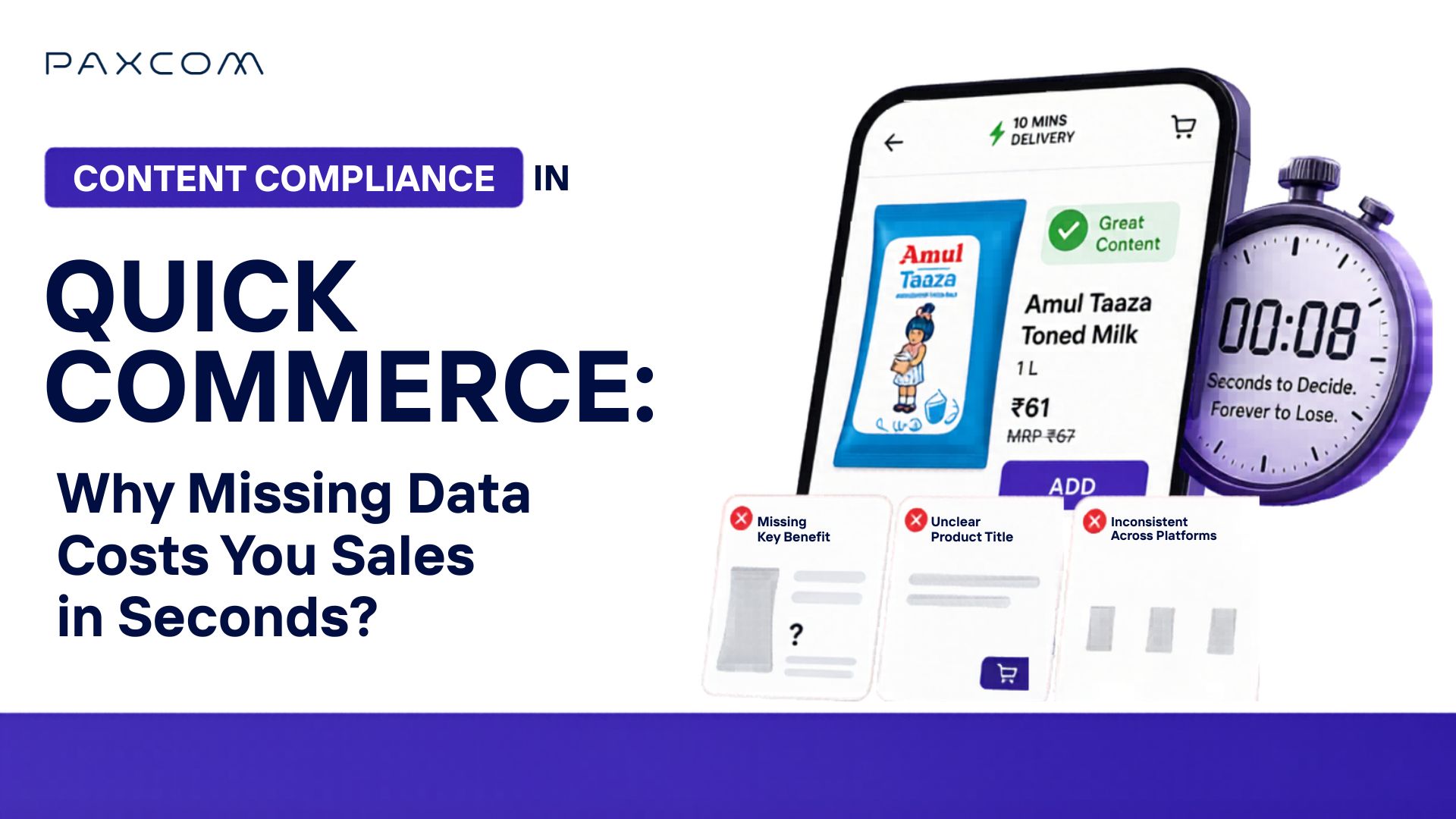 Content Compliance in Quick Commerce: Why Missing Data Costs You Sales in Seconds?